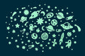 Space Adventure Series Glow in the Dark Wall Stickers
