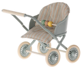 Maileg Stroller, Baby Mice- Blue
