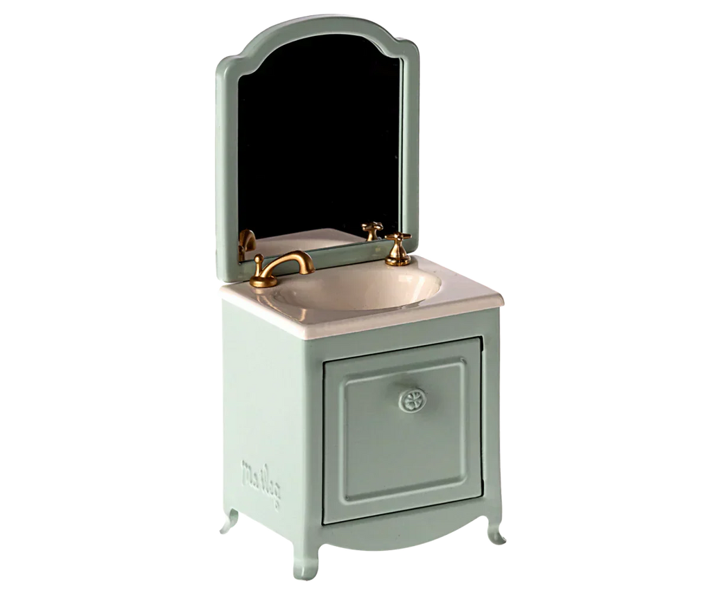 Maileg Sink dresser, Mouse - Mint