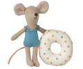 Maileg Beach mouse with float, Little sister - Multi dot