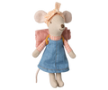 Maileg Hiker Mouse, Big Sister - Denim Jumper