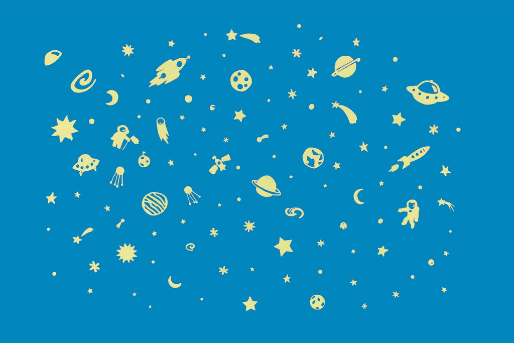 Space Adventure Series Glow in the Dark Wall Stickers