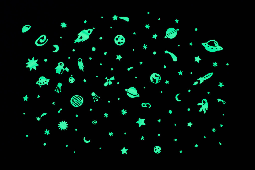 Space Adventure Series Glow in the Dark Wall Stickers