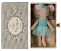 Maileg Dance mouse in daybed, Little sister - Blue