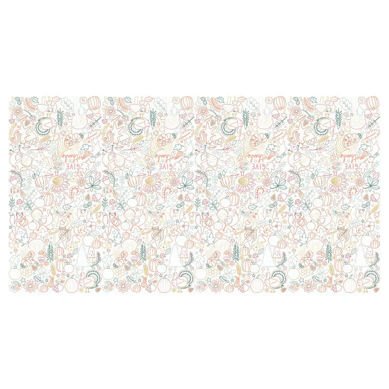 Meri Meri Thanksgiving Color In Activity Tablecloth